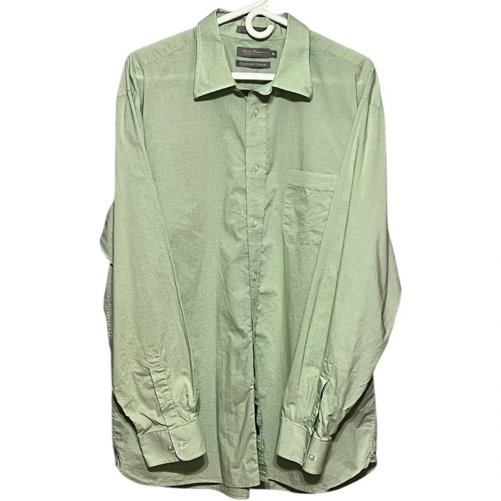 Daniel Cremieux Plaid Long Sleeve Button Down Shirt Green White Men’s XL